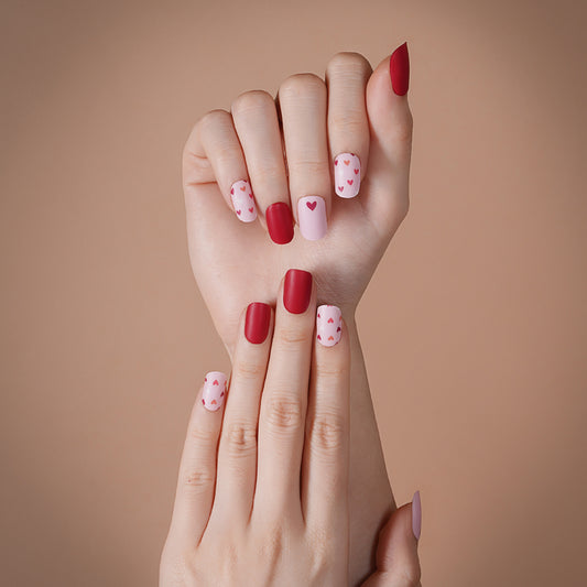 Corazón Matte | Uñas de gel