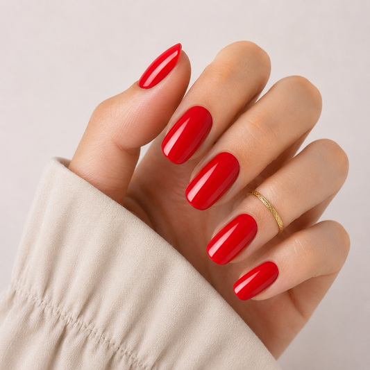 Rojo Caramelo | Uñas de gel