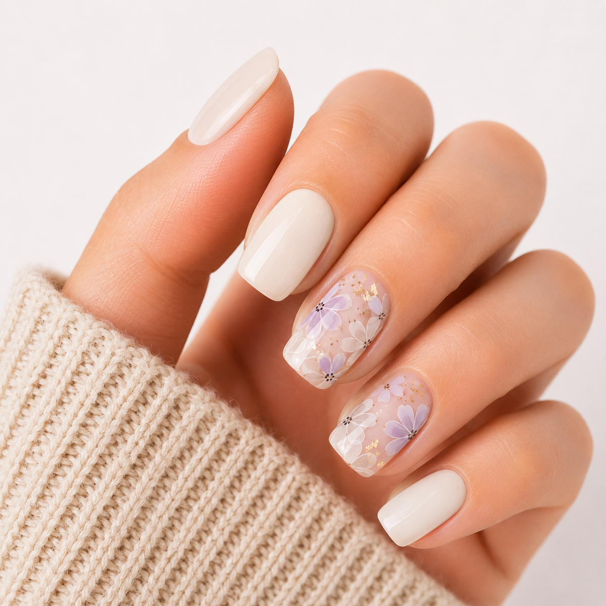 Vainilla Floral | Uñas de gel