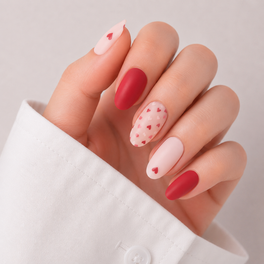 Corazón Matte | Uñas de gel