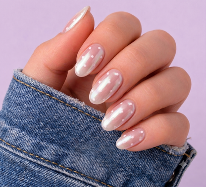 Polka Pearl 🤍 | Uñas de gel